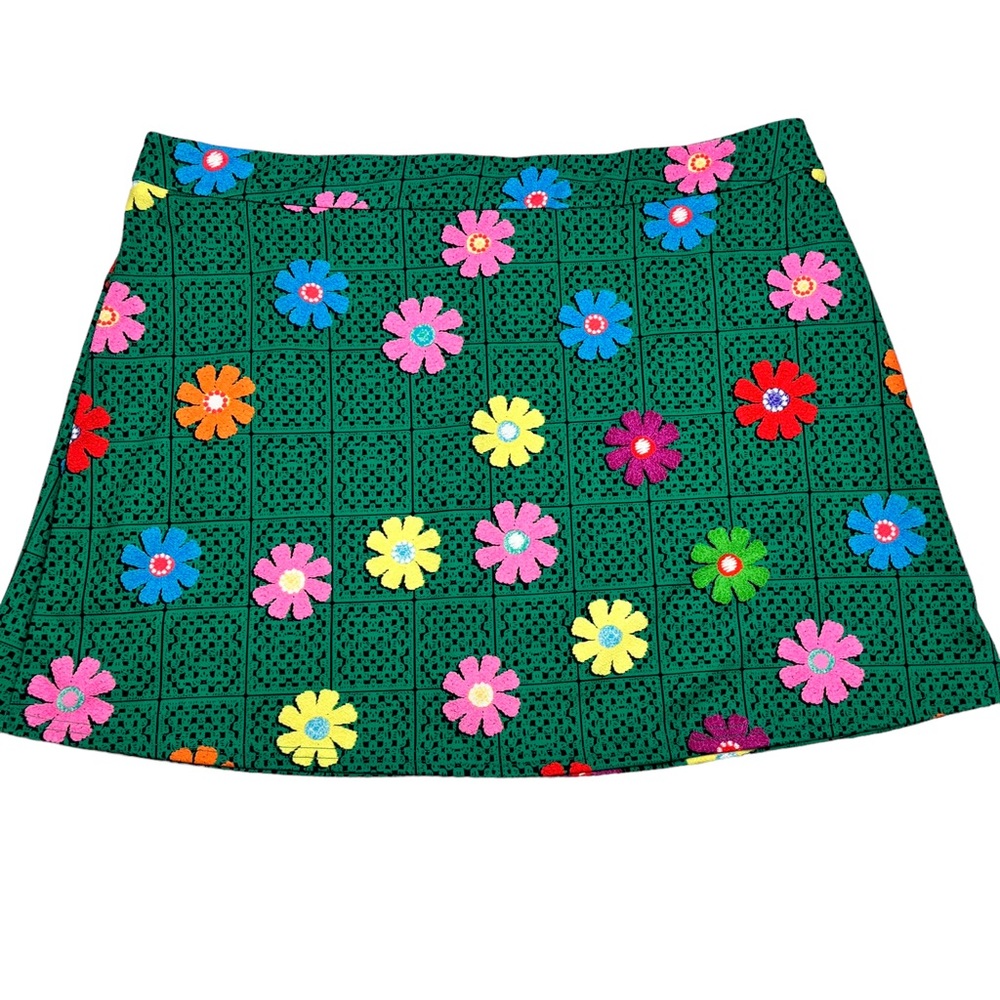 Shein curve floral mini skirt